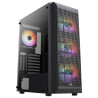 Boitier Moyen Tour ATX AeroCool Beam v2 RGB avec panneaux vitrés (Noir)
