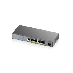 Zyxel GS1350-6HP -Commutateur 6p gérable CCTV PoE 60W, 802.3BT (1 year NCC Pro p