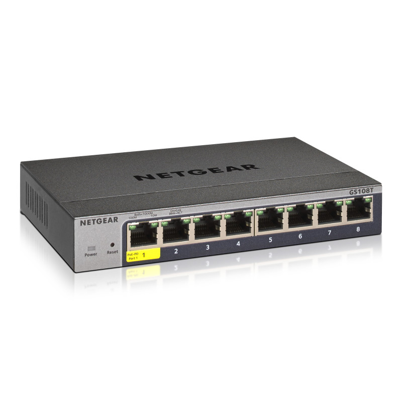 Netgear GS108Tv3 - Switch 8 port 10 100 1000 - Tension CC.