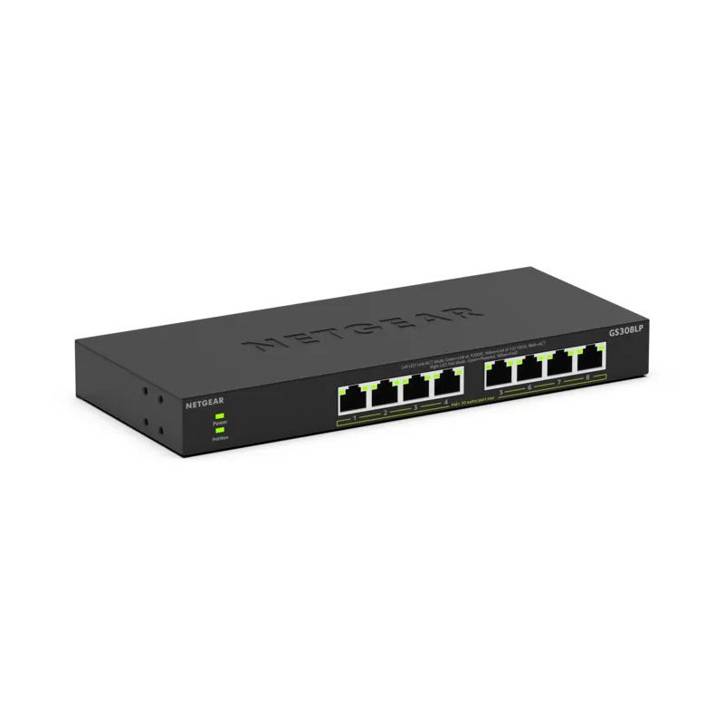 Netgear GS308LP Switch non manageable essentiel Gigabit Ethernet PoE+ 8 ports av