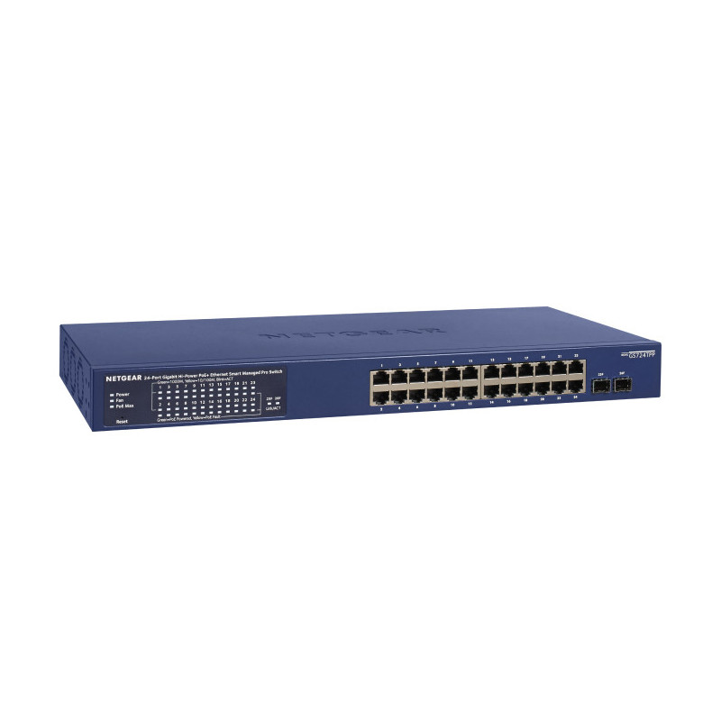 Netgear GS724TPP Smart Switch Web manageable Pro PoE+ 24ports Gigabit Ethernet a