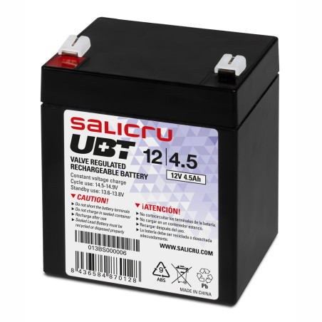 SALICRU BATTERIE UBT 12V 4,5Ah Technologie AGM Faible autodécharge 68 A (5s) Gar