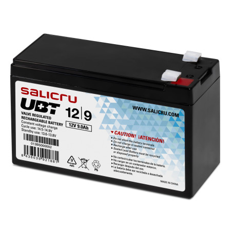 SALICRU BATTERIE UBT 12V 9Ah Technologie AGM Faible autodecharge 135 A (3s) gara