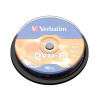 DVD-R AZO VERBATIM 4.7GB 16X MATT SILVER SURFACE SPINDLE DE 10