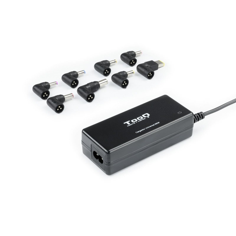 Chargeur universel TooQ 65W - 8 embouts (Noir)