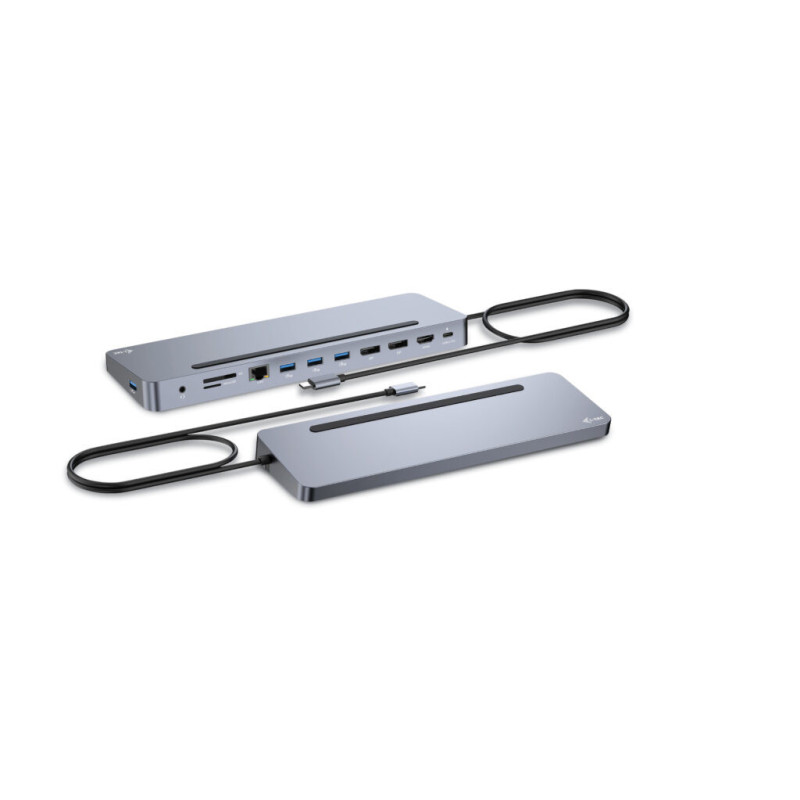 Station d'accueil USB-C 3.0 I-Tec Metal Ergonomic (Gris)