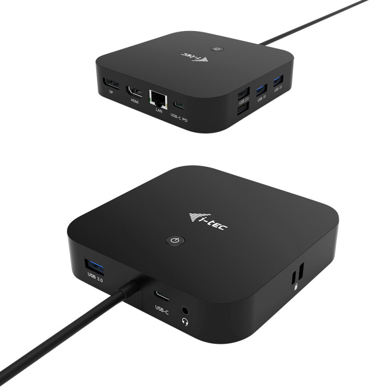 Station d'accueil USB-C I-Tec DP Docking Station (Noir)