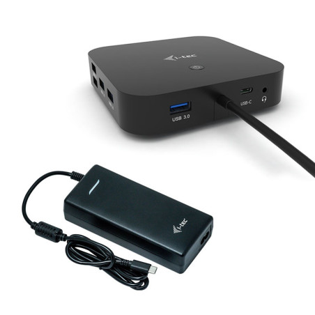 Station d'accueil USB-C I-Tec Dual Display Docking Station avec alimentation 100W (Noir)