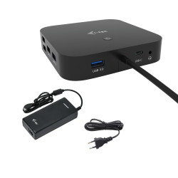 Station d'accueil USB-C I-Tec DP Docking Station avec alimentation 100W (Noir)