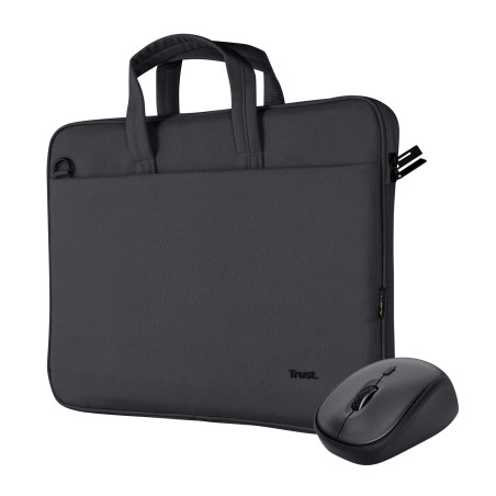 Sacoche Ordinateur Portable Trust Bologna 16" max + Souris sans fil (Noir)