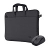 Sacoche Ordinateur Portable Trust Bologna 16" max + Souris sans fil (Noir)