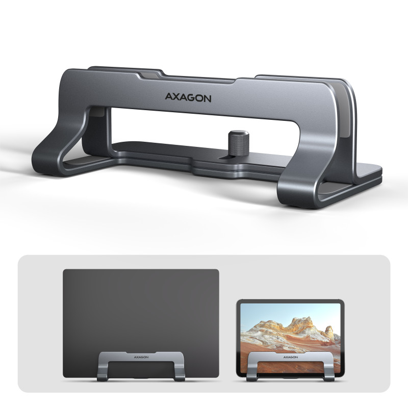 Support Axagon STND-VG pour ordinateur portable 17.3"max (Argent)