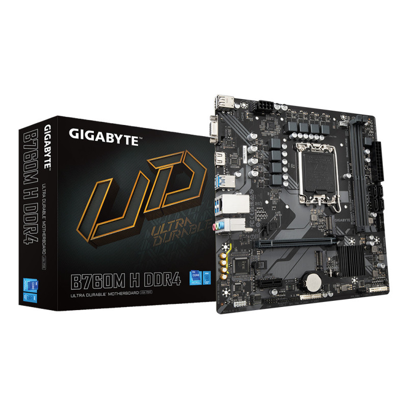 Carte Mère Gigabyte B760M H DDR4 (Intel LGA 1700) Micro ATX