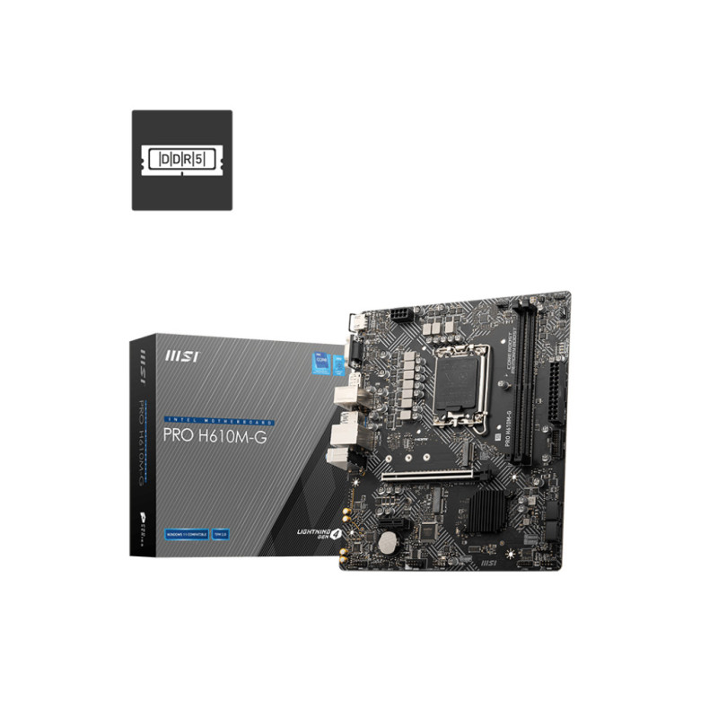 Carte Mère MSI Pro H610M-G DDR5 (Intel LGA 1700) Micro ATX