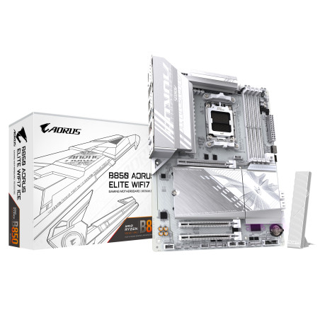 Carte Mère Gigabyte B850 Aorus Elite WiFi7 Ice (AMD AM5)