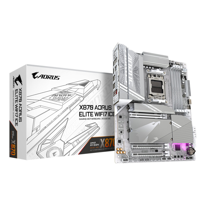Carte Mère Gigabyte X870 Aorus Elite WiFi7 Ice (AMD AM5)