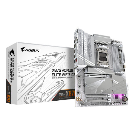 Carte Mère Gigabyte X870 Aorus Elite WiFi7 Ice (AMD AM5)