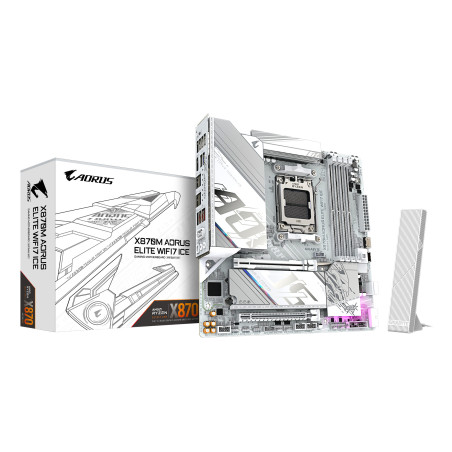 Carte mère Gigabyte X870M Aorus Elite WiFi7 Ice (AM5) Micro ATX