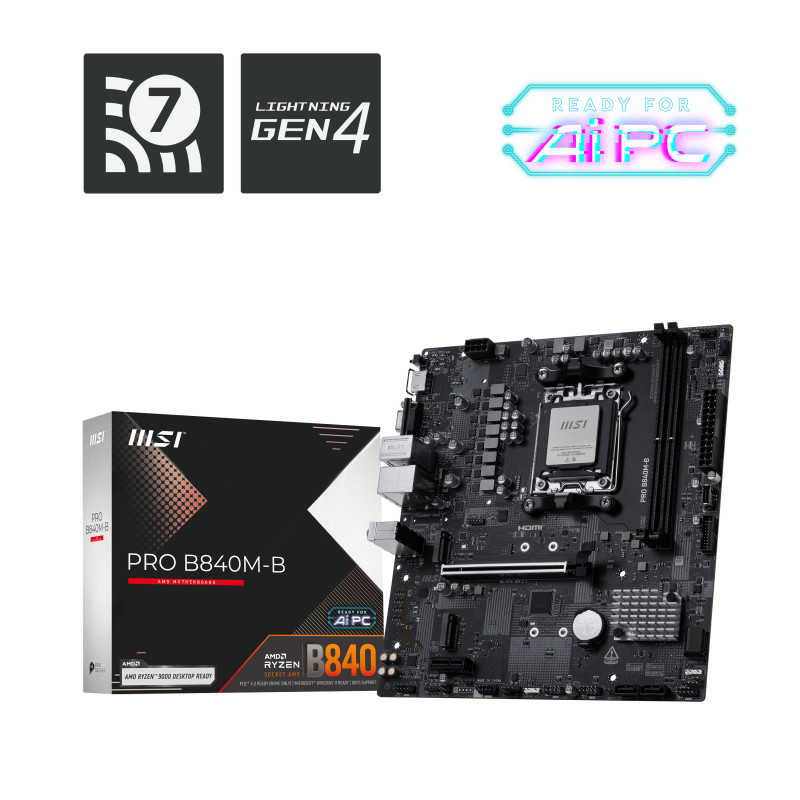 Carte Mère MSI Pro B840M-B (AM5) Micro ATX