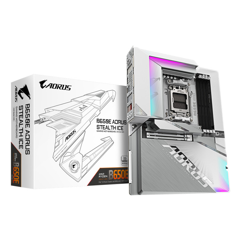 Carte Mère Gigabyte B650E Aorus Stealth Ice (AM5)