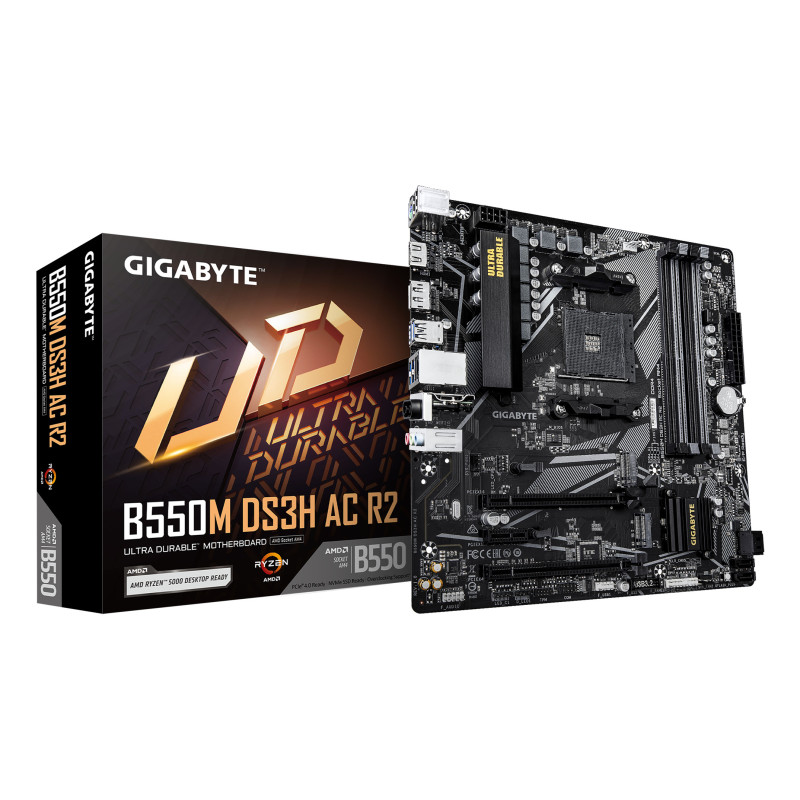 Carte Mère Gigabyte B550M DS3H AC R2 (AM4) Micro ATX