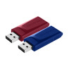 Lot de 2 Clés USB 2.0 Verbatim Slider - 32Go (Bleu Rouge)
