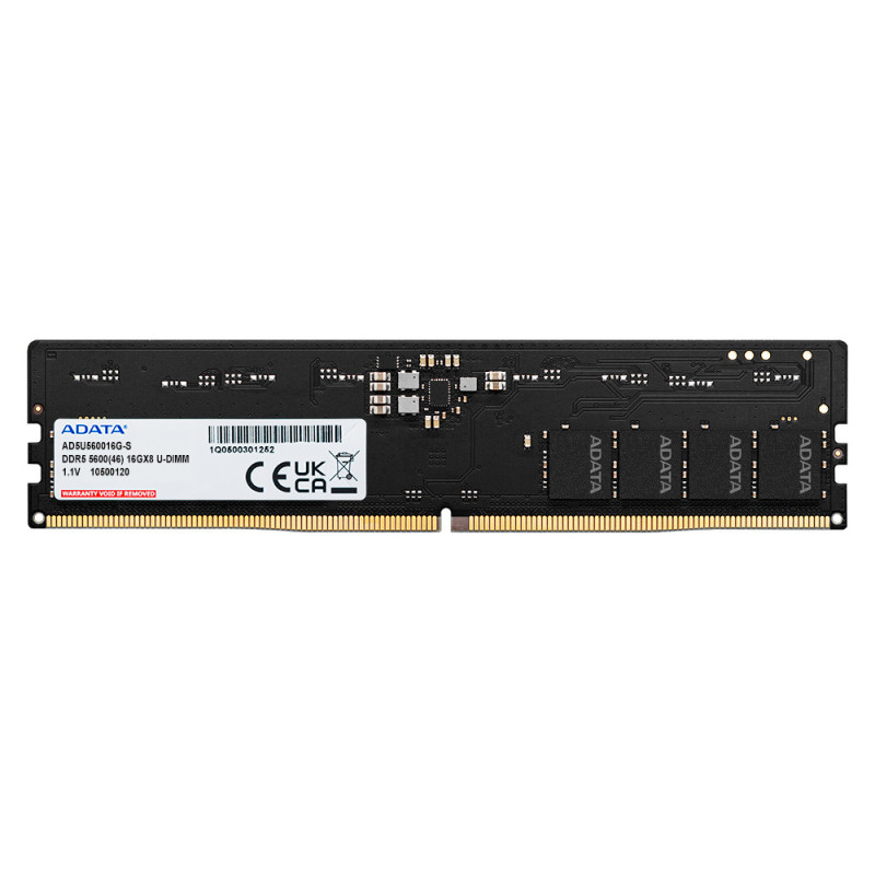 Barrette mémoire 16Go DIMM DDR5 Adata  5600MHz (Noir)