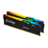 Kit Barrettes mémoire 32Go (2x16Go) DIMM DDR5 Kingston Fury Beast RGB  5600MHz CL40 (Noir)