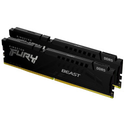 Kit Barrettes mémoire 32Go (2x16Go) DIMM DDR5 Kingston Fury Beast 6000MHz CL36 (Noir)