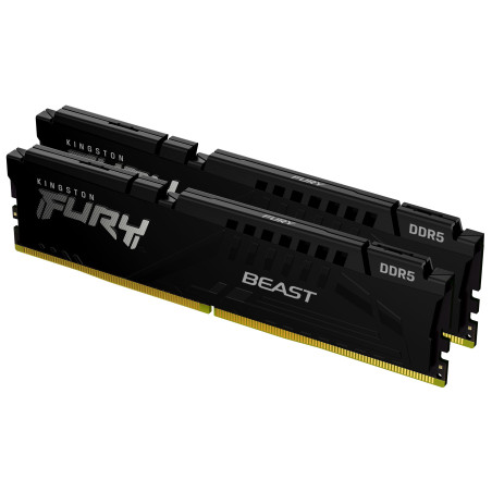 Kit Barrettes mémoire 32Go (2x16Go) DIMM DDR5 Kingston Fury Beast  5600MHz (Noir)