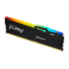 Barrette mémoire 32Go DIMM DDR5 Kingston Fury Beast RGB  5200MHz (Noir)
