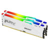 Kit Barrettes mémoire 64Go (2x32Go) DIMM DDR5 Kingston Fury Beast RGB 5600MHz (Blanc)