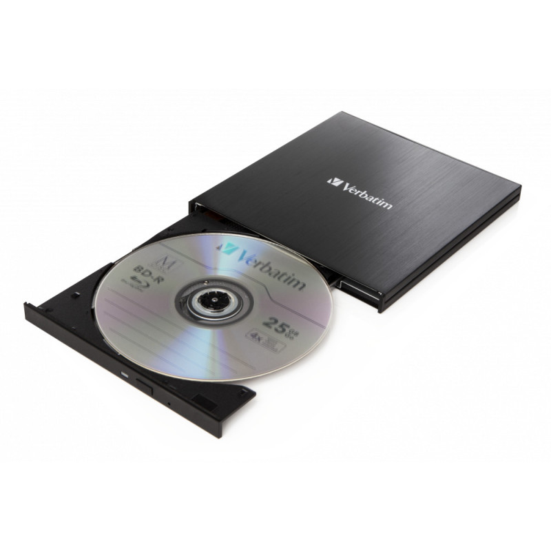 Graveur Blu-Ray externe USB-C Verbatim Slimline (Noir)