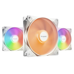 Lot de 3 Ventilateurs de boitier be quiet! Light Wings LX RGB - 12cm (Blanc)