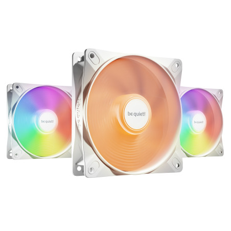 Lot de 3 Ventilateurs de boitier be quiet! Light Wings LX RGB - 12cm (Blanc)