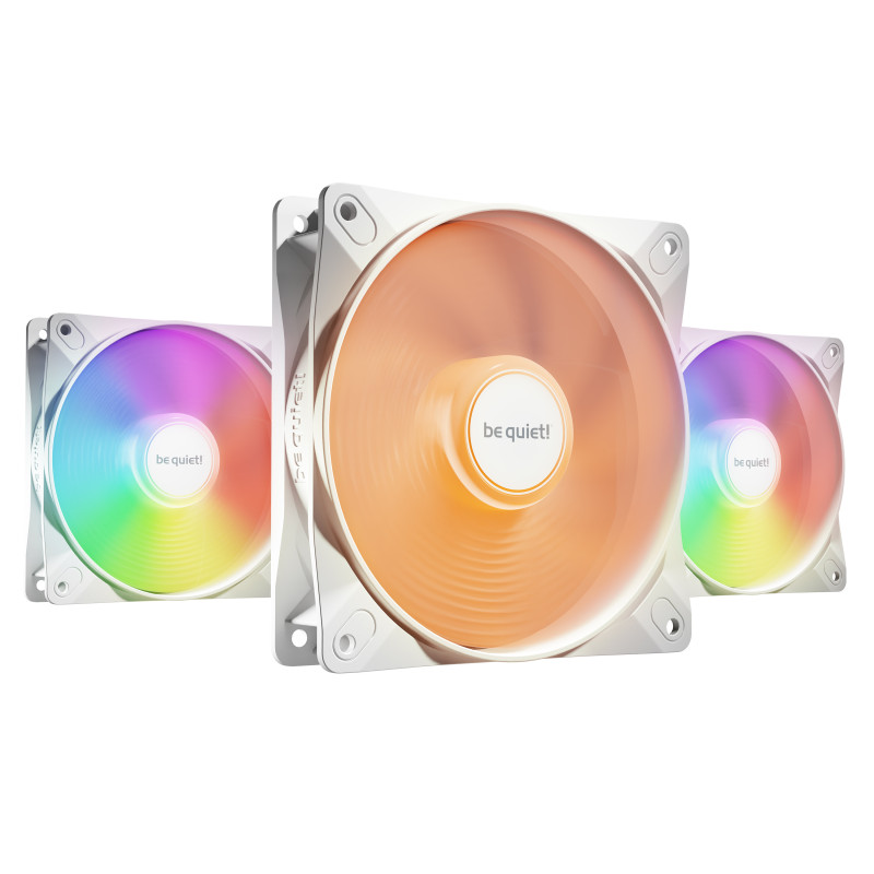 Lot de 3 Ventilateurs de boitier be quiet! Light Wings LX High Speed RGB - 12cm (Blanc)