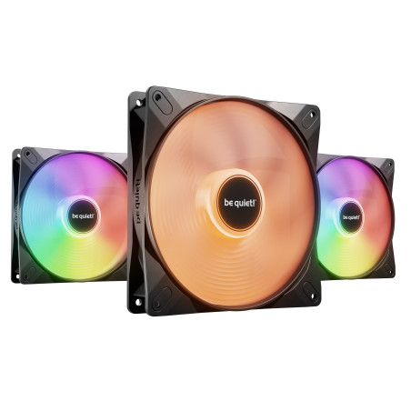Lot de 3 Ventilateurs de boitier be quiet! Light Wings LX RGB - 14cm (Noir)