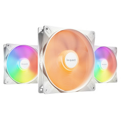 Lot de 3 Ventilateurs de boitier be quiet! Light Wings LX High Speed RGB - 14cm (Blanc)