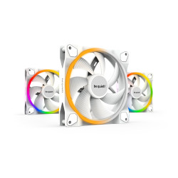 Lot de 3 Ventilateurs de boitier be quiet! Light Wings RGB - 14cm (Blanc)