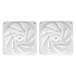Lot de 2 Ventilateurs boitier Mars Gaming MF-NCLX2 - 12cm (Blanc)