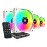 Lot de 4 Ventilateurs de boitier Mars Gaming MF-SI RGB - 12cm (Blanc)