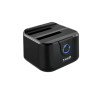 Station d'accueil USB 3.0 TooQ TQDS-802 pour 2x S-ATA (Noir)
