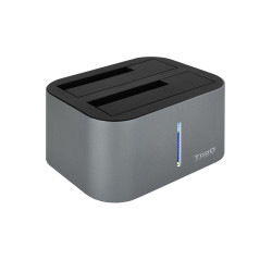 Station d'accueil USB 3.1 TooQ TQDS-805 pour 2x S-ATA (Gris)