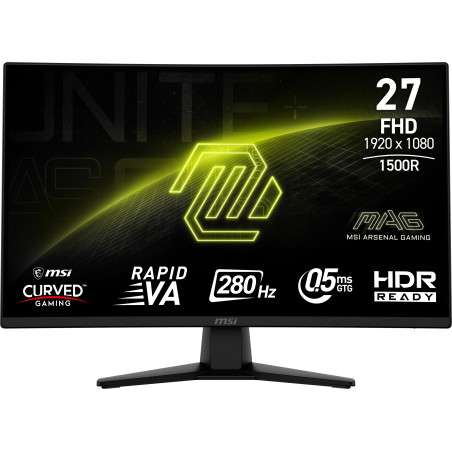 Ecran incurvé 27" MSI Mag 274CXF Full HD 280Hz (Noir)
