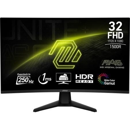 Ecran incurvé 32" MSI Gaming G32C6X Full HD 250Hz (Noir)