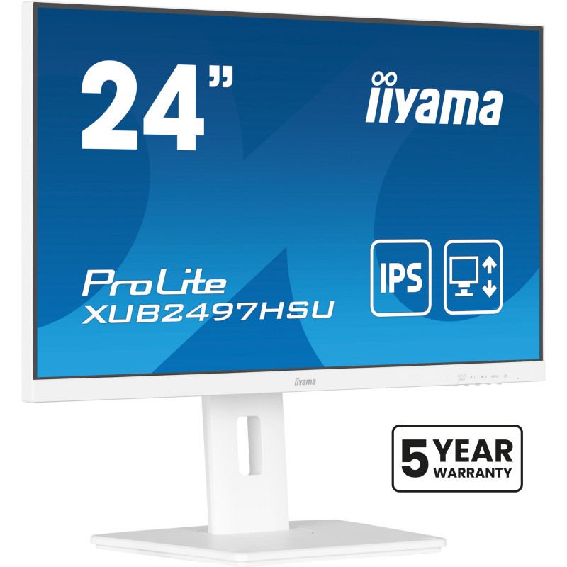 Ecran 24" Iiyama ProLite XUB2497HSU-W2 Full HD 100Hz (Blanc)