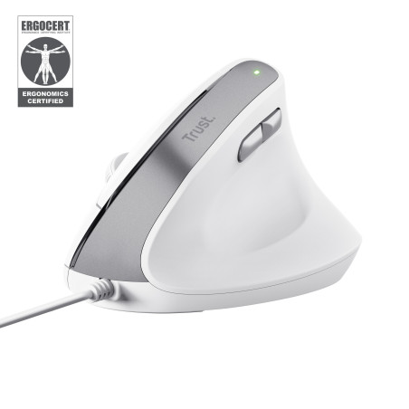 Souris filaire ergonomique Trust Bayo II (Blanc)