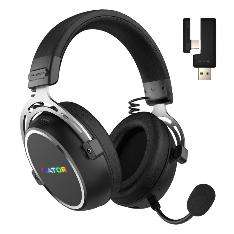 Casque Gamer sans fil Hator Hypergang 3 (Noir)
