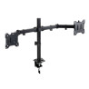 Support double-écran à fixer Tooq DB1802TN 17"-27" (8kg max) (Noir)
