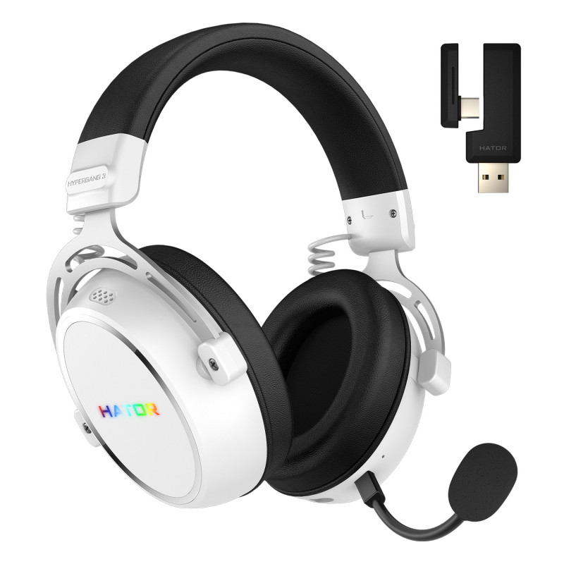 Casque Gamer sans fil Hator Hypergang 3 (Blanc)